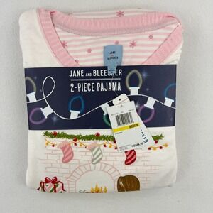 JANE AND BLEECKER 2 Piece Holiday Pajama Set Size M Womens Pink XMAS NWT